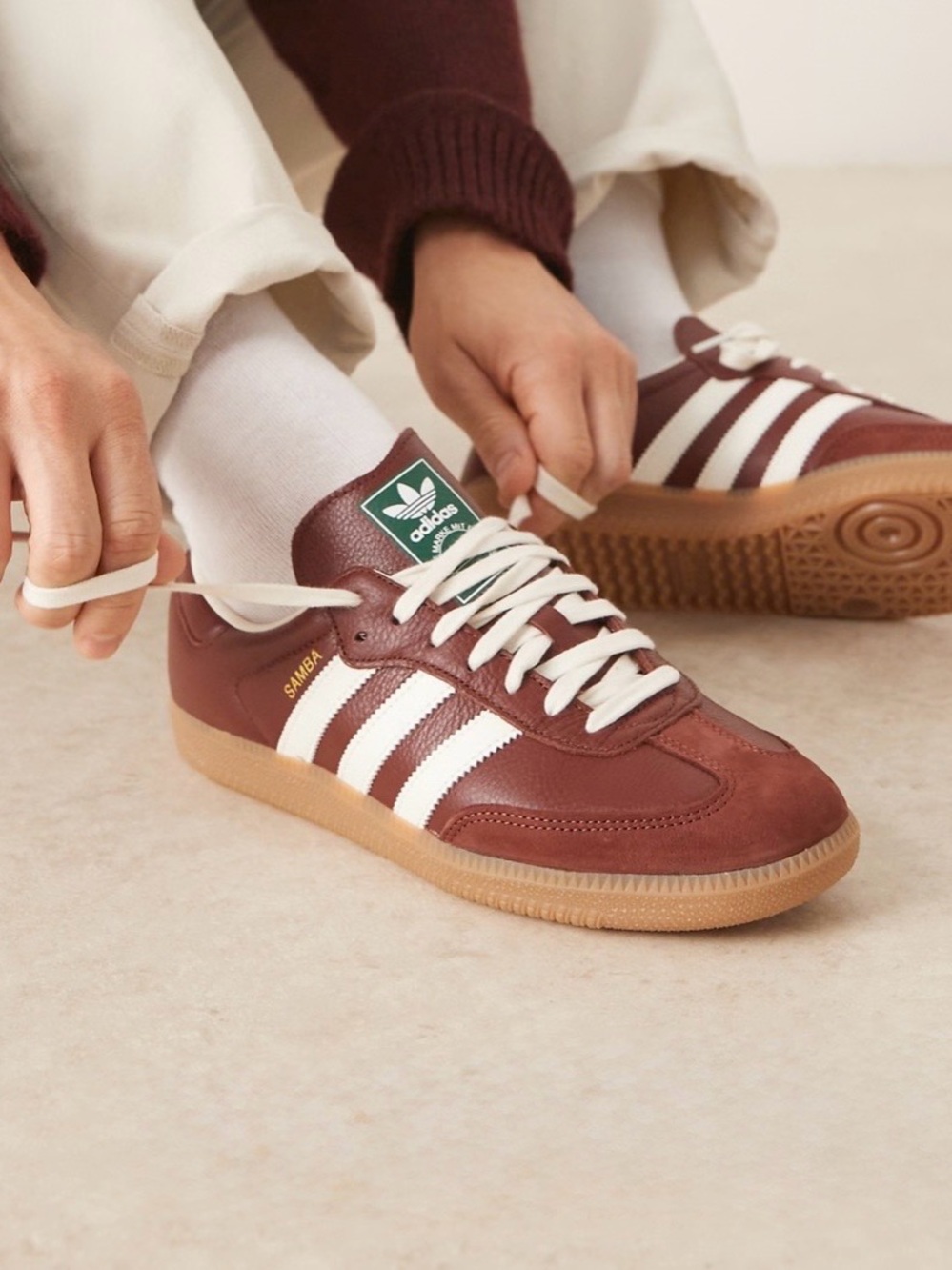 NWT Adidas Samba OG "Fox Brown/Off White" JR0892 - Men's 9.5 / Women's 10.5 - Picture 3 of 5
